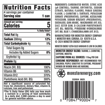 Monster Ultra Blue Hawaiian 4-12fz - 4-12 FZ - Image 2