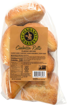 Chabaso Classic Ciabatta Rolls 6 Count - 12 OZ - Image 1