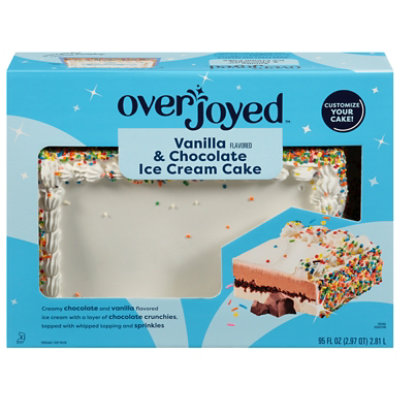 Overjoyed Vanilla/chocolate Ice Cream Cake 1/4 Sheet - 95 FZ - Image 1