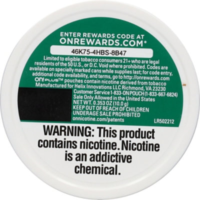 On Plus Wintergreen Pouches 6mg - 20 CT - Image 3