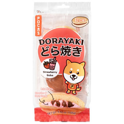 Pocas Dorayaki Strawberry Boba 3ct - 5.82 OZ - Image 1