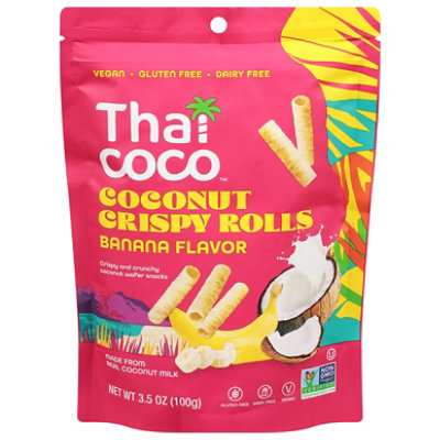 Thai Coco Rolls Crispy Thai Banana - 3.5 OZ - Image 1