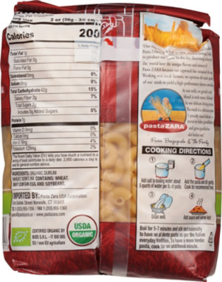 Pasta Zara Pasta Elbows Organic - 16 OZ - Image 6
