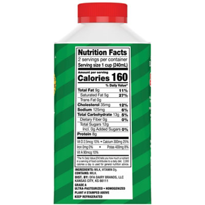 Dairy Pure Santa's Milk Ultra-pasteurized Whole Milk Paper Pint - 1 PT - Image 4