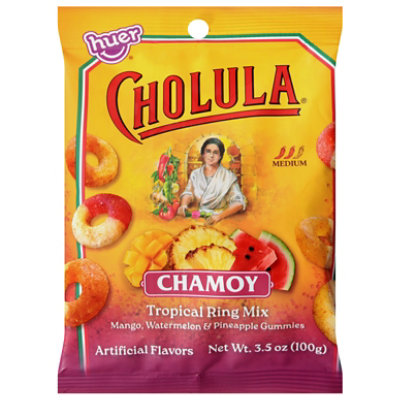 Huer Cholula Chamoy Tropical Ring Mix Unit 3.5oz - EA
