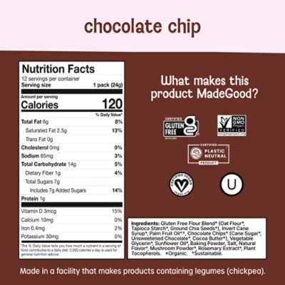 Madegood Mini Soft Baked Chocolate Chip 10.2oz - 10.2 OZ - Image 2