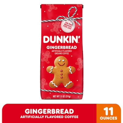 Dunkin Gingerbread Artificially Flavored Ground Coffee - 11 OZ - Image 1