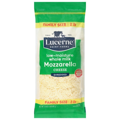 Lucerne Low Moisture Whole Milk Mozzarella Cheese Shredded Family Size 32 Oz - 32 OZ - Image 1