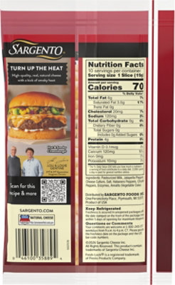 Sargento Natural Smokey Hot Colby Jack Slices, 10ct, 6.67 Oz - 6.67 OZ - Image 5