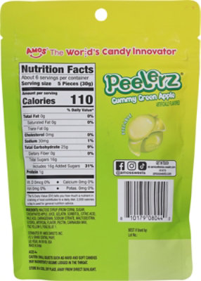 Amos Peelerz Gummy Green Apple - 6 OZ - Image 5