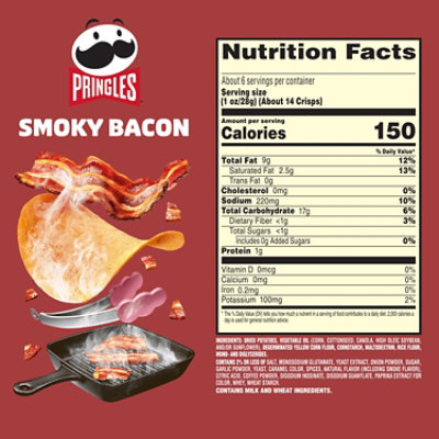 Pringles Smoky Bacon 5.5oz - 5.5 OZ - Image 6
