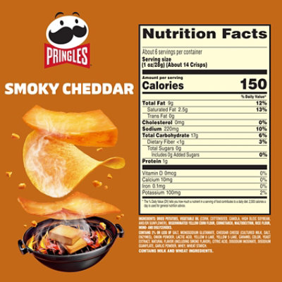 Pringles Smoky Cheddar 5.5oz - 5.5 OZ - Image 6