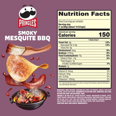 Pringles Smoky Mesquite Bbq 5.5oz - 5.5 OZ - Image 6