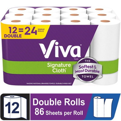 Viva Signature Cloth Paper Towels 86 Sheets Per Roll - 12 Count - Image 1