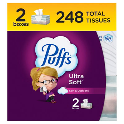 Puffs Ultra Soft 2x124ct - 2-124 CT - Image 1