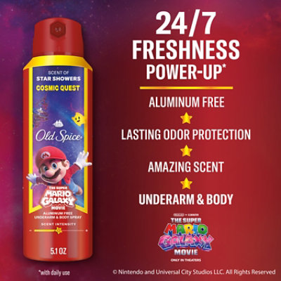 Old Spice Le Mario Cosmic Quest Ap/do & Body Spray 5.1 Oz - 5.1 OZ - Image 3