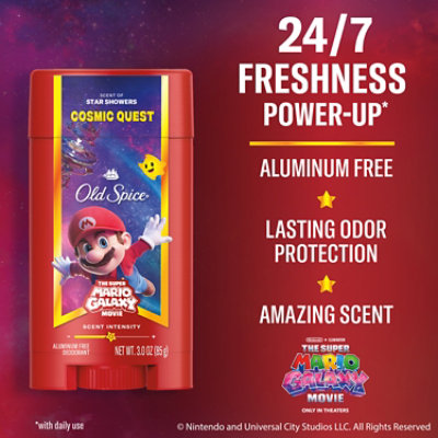 Old Spice Collab Apdo Sticks Deodorants Stick Mario Cosmic Quest - 3 OZ - Image 3