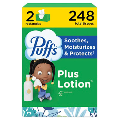 Puffs Plus Lotion 2x124ct - 2-124 CT - Image 1