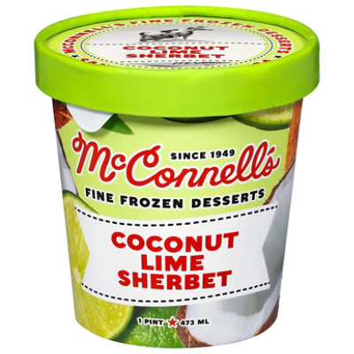 Mcconnells Fine Ice Cream Sherbert Coconut Lime - 16 OZ - Image 1