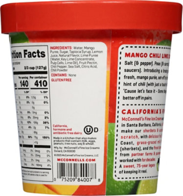 Mcconnells Fine Ice Cream Sorbet Mango Chili Lime - 16 OZ - Image 5