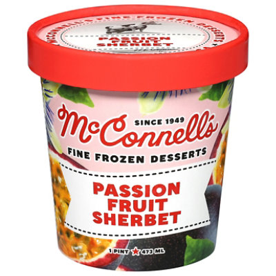 Mcconnells Fine Ice Cream Sherbert Passion Fruit - 16 OZ - Image 1