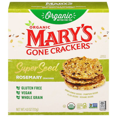 Marys Gone Crackers Rosemary Super Seed 4oz - 4 OZ - Image 2