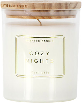 Overjoyed Boutique Engraved Lid Candle Cream - Each - Image 1