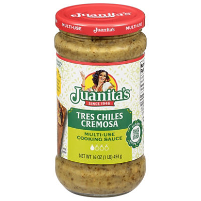 Juanita's Cooking Sauce - Tres Chiles Cremosa 16oz - 16 OZ - Image 4