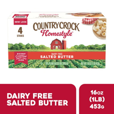Country Crock Homestyle Dairy Free Butter Salted Sticks, 16 Oz, 4 Count - 16 OZ - Image 1