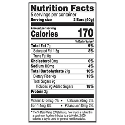 Kelloggs Nutri Grain Crunchy Chocolate Chip Chia 5ct - 7 OZ - Image 3