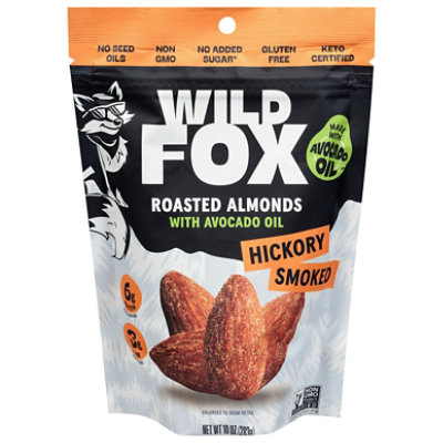 Wild Fox Almonds Hickory Smoked 10oz - 10 OZ - Image 1