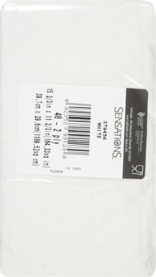 Sensation Dinner Napkn White - 40 CT - Image 3