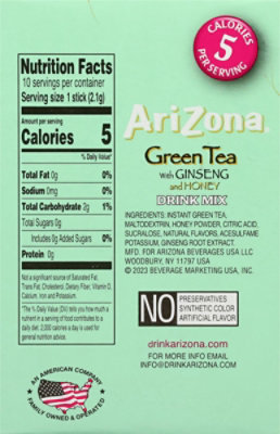 Arizona Green Tea Powder Sticks - 0.7 OZ - Image 5