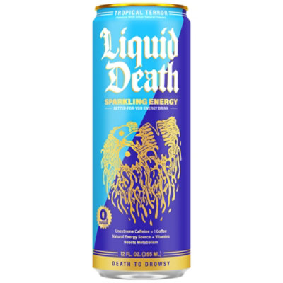 Liquid Death Energy Tropical Terror 12fz - 12 FZ - Image 1