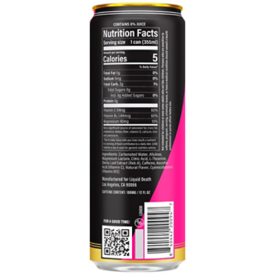 Liquid Death Energy Scary Strawberry 12fz - 12 FZ - Image 2