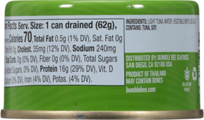 Bumble Bee Msc Light Tuna In Water 16/3oz Can Ea - 3 OZ - Image 5