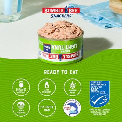 Bumble Bee Msc Light Tuna In Water 16/3oz Can Ea - 3 OZ - Image 2