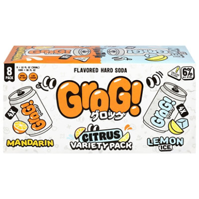 Grog Citrus Variety Hard Soda Wine 8pk - 8-355ML - Image 1