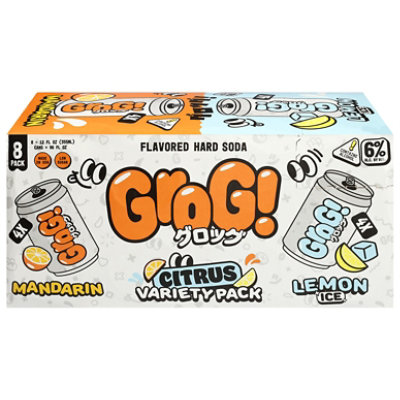 Grog Citrus Variety Hard Soda Wine 8pk - 8-355ML - Image 1
