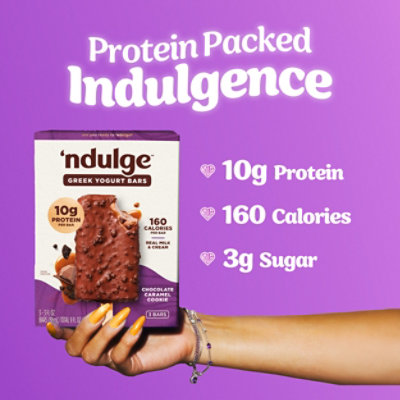 Ndulge Yogurt Bar Chocolate Caramel Cookie - 9 FZ - Image 3