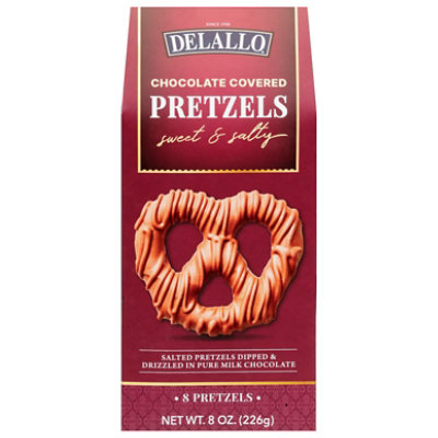 Delallo Pretzel Chocolate 8oz - 8 OZ - Image 2