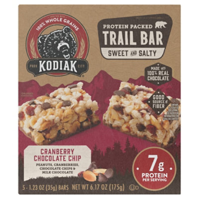 Kodiak Cranberry Chocolate Chip Protein Trail Bars 5ct 1.23oz - 5 CT - Image 1