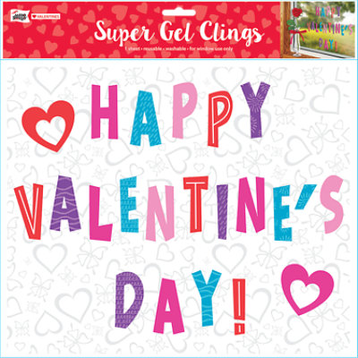 Mello Smello Valentines Super Gel Cling 12 x 12 Inch - Each - Image 1