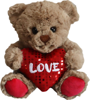Signature SELECT 7 Inch Teddy Disco Heart Heart Plush Toy - Each - Image 1