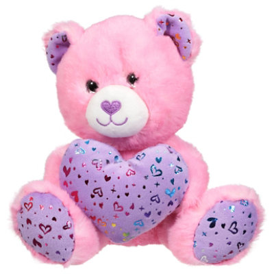 Ssel 7in Teddy W Heart Pink - EA - Image 2