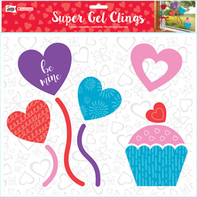 Mello Smello Valentines Super Gel Cling 12 x 12 Inch - Each - Image 1