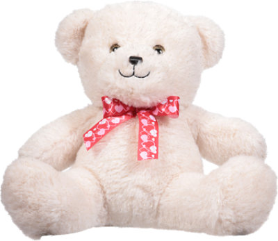 Signature SELECT Valentine Beige Ribbon Teddy 10 Inch - Each - Image 1