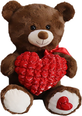 Signature SELECT Brown Bear With Heart 14 Inch - Each - Image 1