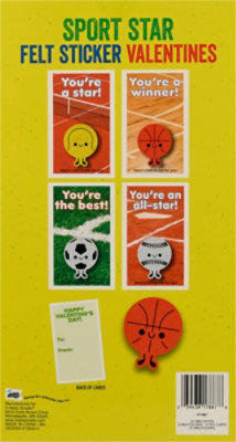 Mello Felt Sticker Valentine Cards - 16 CT - Image 3