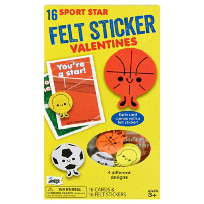 Mello Felt Sticker Valentine Cards - 16 CT - Image 1